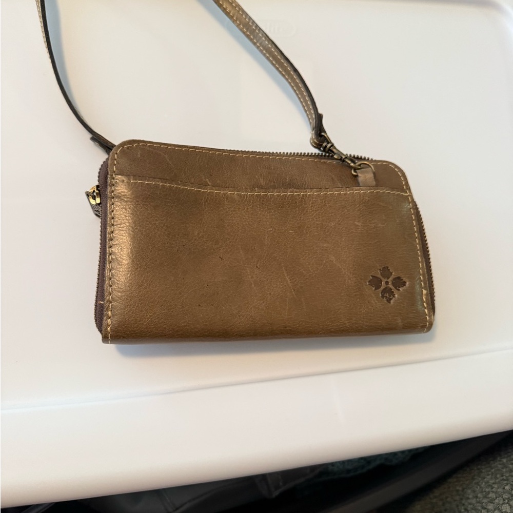Patricia Nash Olive Leather Crossbody Bag